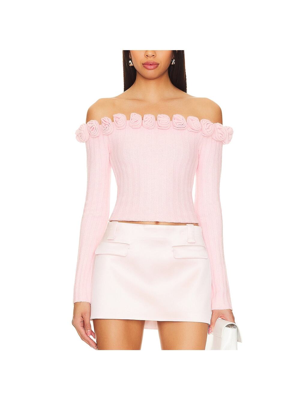 Majorelle Ribbed Pink Jalin Sweater Size XS